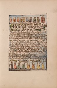 Canções de inocência e experiência, ilustração 10, Quinta-feira Santa (Bentley 19) de William Blake