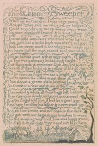 Canções de inocência e experiência, ilustração 10, O varredor de chaminés (Bentley 12) de William Blake