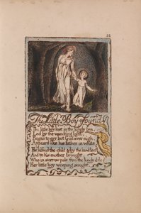 Canções de inocência e experiência, ilustração 22, O menino encontrado (Bentley 14) de William Blake