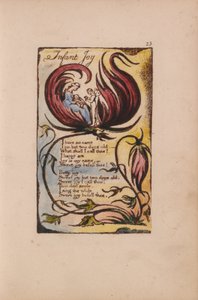 Canções de inocência e experiência, ilustração 23, alegria infantil (Bentley 25) de William Blake