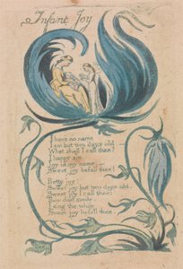 Canções de inocência e experiência, ilustração 28, alegria infantil (Bentley 25) de William Blake