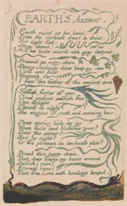 Canções da Inocência e da Experiência, Placa 35, "Resposta da Terra" (Bentley 31) de William Blake