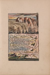 Canções de inocência e experiência, ilustração 40, O torrão e o seixo (Bentley 32) de William Blake