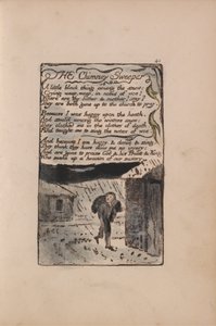 Canções de inocência e experiência, ilustração 41, O varredor de chaminés (Bentley 37) de William Blake