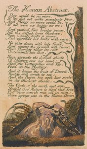 Canções de inocência e experiência, ilustração 46, The Human Abstract (Bentley 47) de William Blake