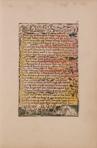 Canções de inocência e experiência, ilustração 7, O varredor de chaminés (Bentley 12) de William Blake
