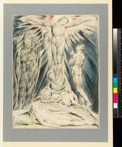 O Arcanjo Miguel prediz a Crucificação de William Blake
