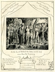 O Livro de Jó 42:12 ilustrado por William Blake de William Blake