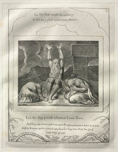 O Livro de Jó: No. 8, Pereça o Dia em que nasci de William Blake