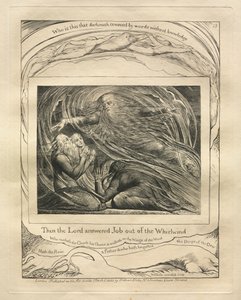 O Livro de Jó: Pl. 13, Então o Senhor respondeu a Jó do redemoinho de William Blake