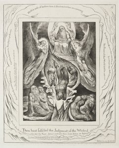 O Livro de Jó: Pl. 16, Tu cumpriste o juízo dos ímpios de William Blake