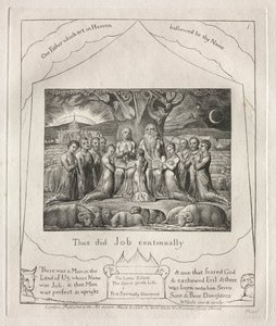 O Livro de Jó: Pl. 1, Assim fez Jó continuamente de William Blake