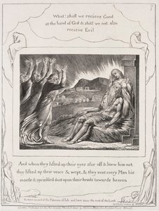 O Livro de Jó: Pl. 7 E, quando levantaram os olhos, 1825. de William Blake
