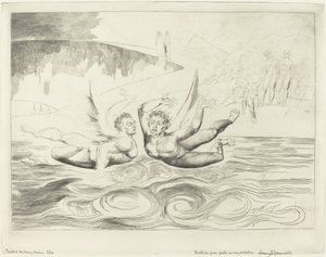 The Circle of the Corrupt Officials, The Devils Mauling Each Other, 1827. de William Blake