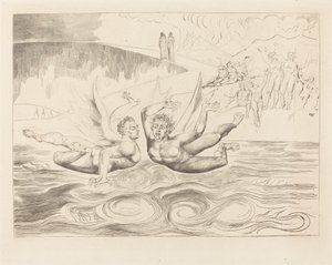 O Círculo dos Funcionários Corruptos; os demônios atacando uns aos outros de William Blake
