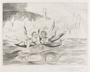 O Círculo dos Funcionários Corruptos; os demônios atacando uns aos outros de William Blake