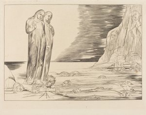 O Círculo dos Traidores; O Pé de Dante a Golpear a Bocca degli Abbate de William Blake
