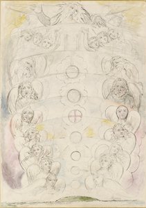 A Divindade, de quem procedem as Nove Esferas, 1825-1827 de William Blake