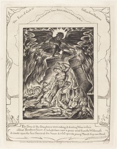 A destruição dos filhos de Jó de William Blake