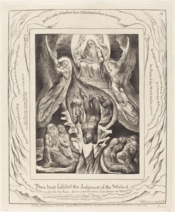 A Queda de Satanás, 1825. de William Blake