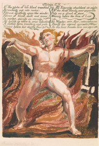 O Primeiro Livro do Urizen, Placa 15, "8. O globo de sangue da vida tremeu..." (Bentley 18) de William Blake
