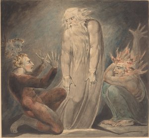 O Espírito de Samuel Aparecendo a Saul de William Blake