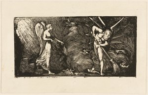 "O homem que varre a sala do intérprete", de O progresso do peregrino, de Bunyan de William Blake