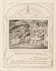 Os Mensageiros contam a Jó sobre seus infortúnios de William Blake