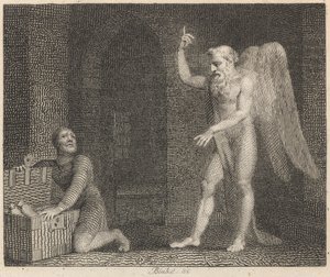 O Miser e o Plutus de William Blake