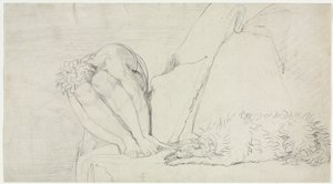 Somente o pensamento da morte, o medo destrói, c. 1795 de William Blake