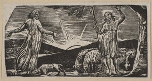 Thenot Remonstrates With Colinet, de Thorntons Pastorals of Virgil, 1821. de William Blake