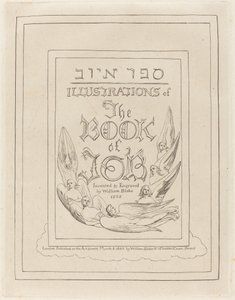 Título-Página das Ilustrações Gravadas do Livro de Job, 1825. de William Blake