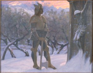 O Huno e o Crucifixo de William Blake Richmond