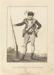 Um fuzileiro naval privado do Corpo do Coronel Fourgeoud