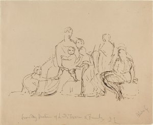 Lady Torrens e família de William Blake after John Linnell