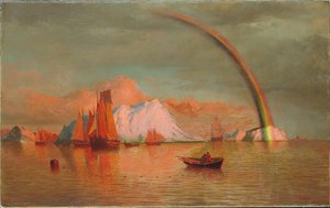 Pôr do sol ártico com arco-íris, 1877