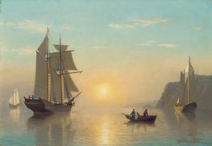 Calma do por do sol na Baía de Fundy, c.1860