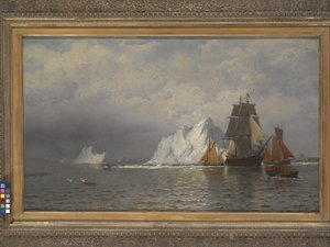 Baleeiro e Navios de Pesca perto da Costa do Labrador (óleo sobre tela) de William Bradford