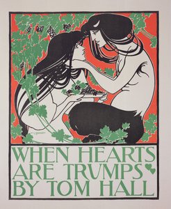 Reprodução de uma propaganda de pôster "When Hearts are Trumps" de Tom Hall (ver 41529)