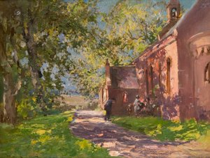 Igreja Auchmithie (óleo sobre tela)