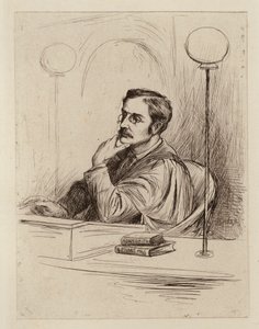 Joseph Shield Nicholson, Professor de Economia Comercial e Política e de Direito Mercantil (gravura) de William Brassey (after) Hole