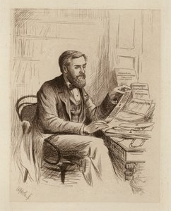 Julius Eggeling, Professor de Sânscrito e Filologia Comparada (gravura) de William Brassey (after) Hole