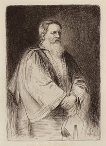 Sir Stafford Henry Northcote, Lord Retor (gravura) de William Brassey (after) Hole