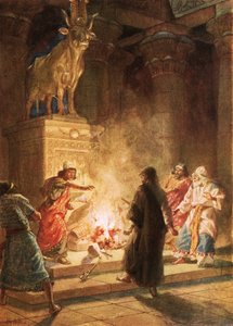 Um profeta de Deus denuncia a idolatria de Jeroboão de William Brassey Hole