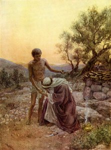 Abraão e Isaac no Monte Moriá - Bíblia de William Brassey Hole