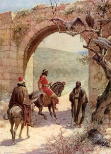 Acabe e Elias se encontram - Bíblia de William Brassey Hole
