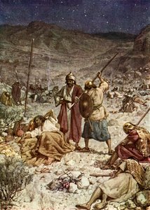 Davi poupa a vida de Saul. - Bíblia de William Brassey Hole