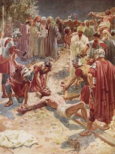 Jesus sendo crucificado de William Brassey Hole