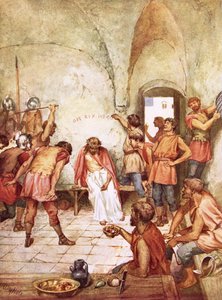 Jesus ridicularizado pelos soldados romanos de William Brassey Hole