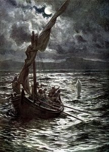 Jesus anda na água - Bíblia de William Brassey Hole